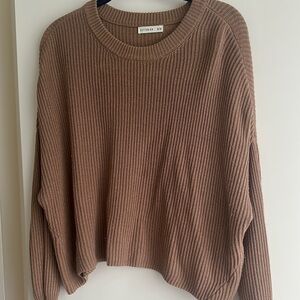Cotton On Women's Tan Crew Neck Sweater